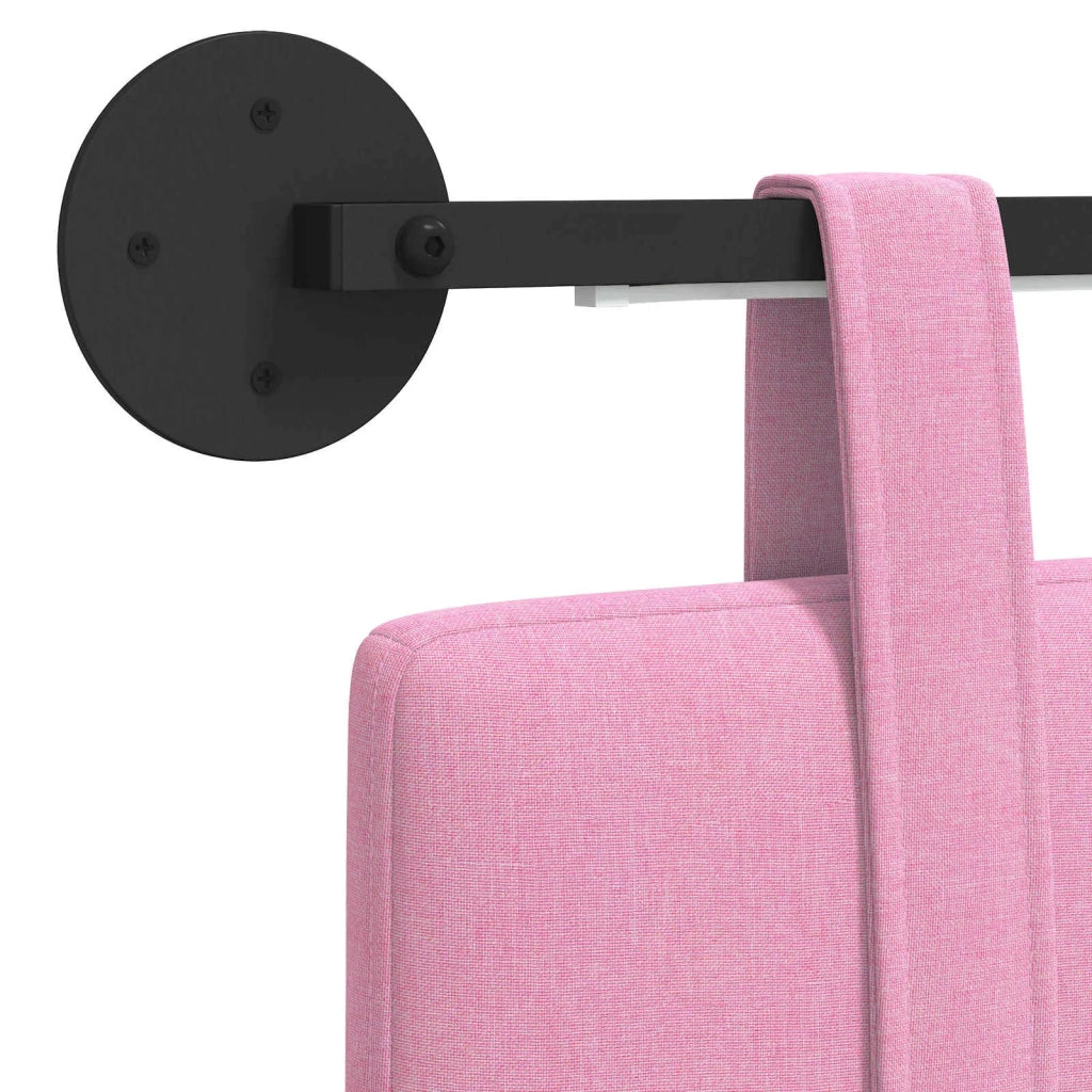 Testiera sospesa Con luce LED Rosa Tessuto
