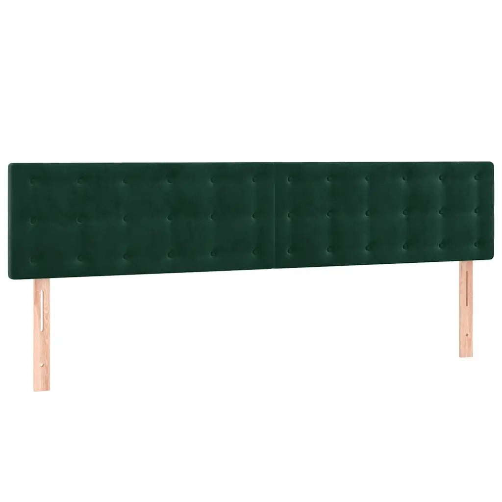 Testiera a LED Verde Scuro 200x5x78/88 cm in Velluto 3122115