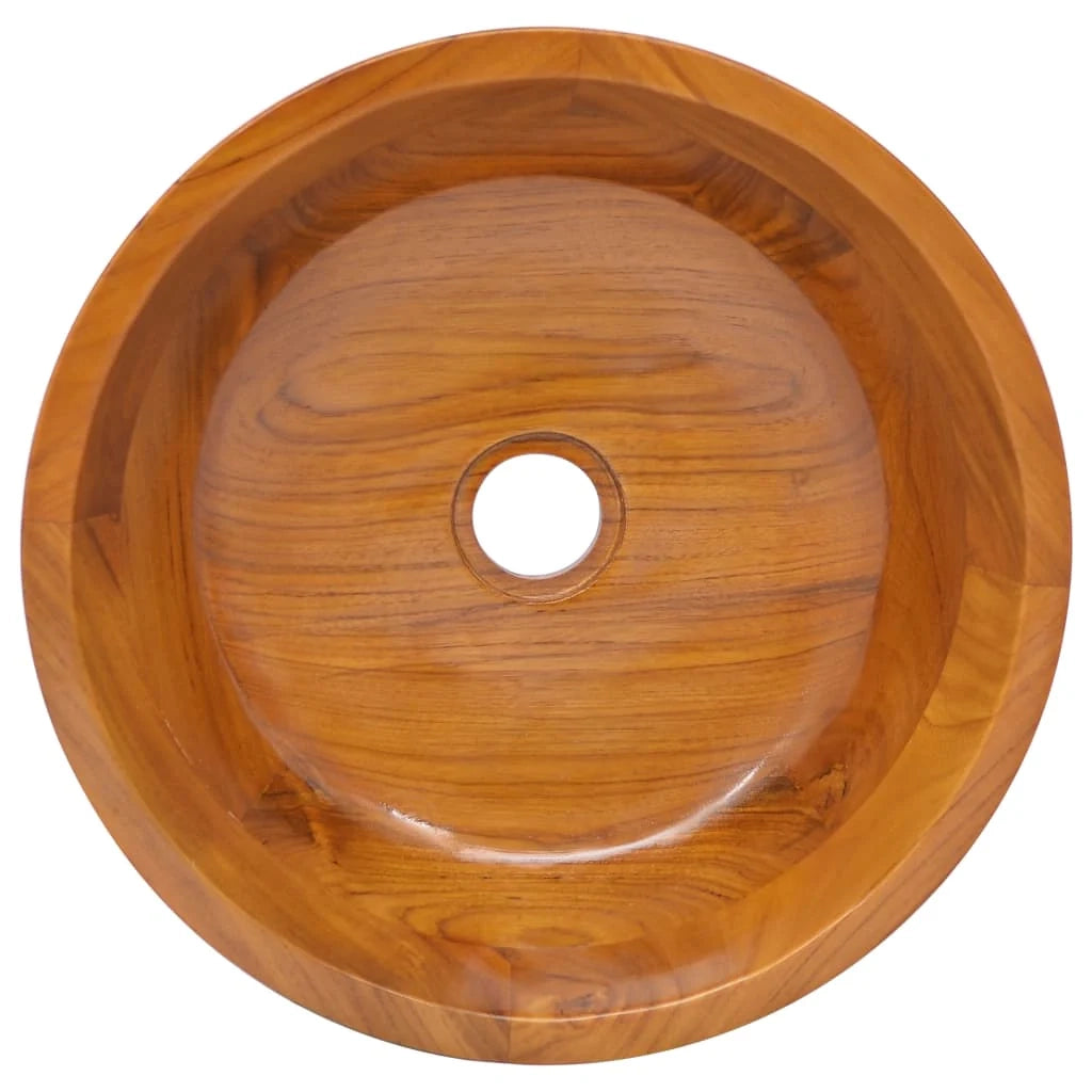 Lavandino da bagno lavabo da appoggio lavabo da bagno lavabo da interno 40 x 10 cm legno massello di teak 02_0002870