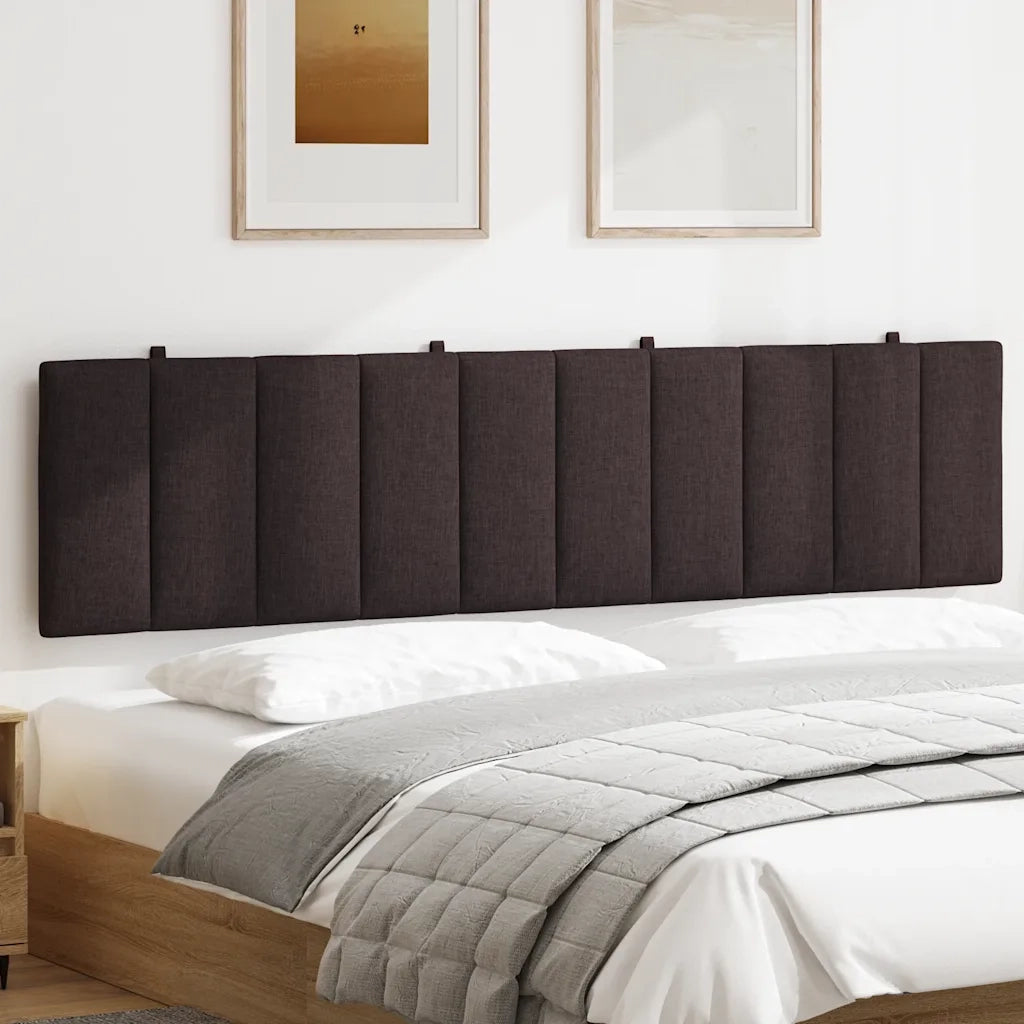 Coussin de tête de lit Hanko marron foncé 200 cm tissu