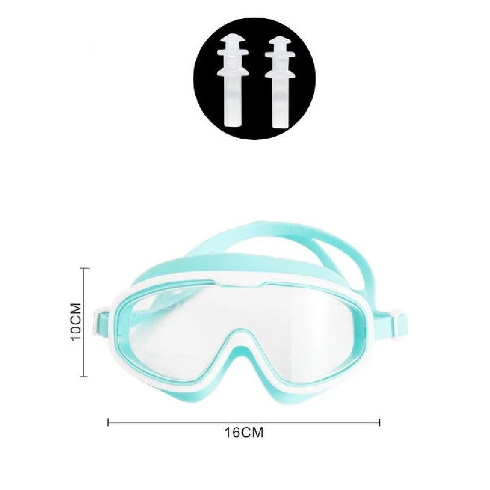 Trade Shop - Maschera Occhialini Tappi Nuoto Mare Spiaggia Estate 16x10cm Vari Colori 605423 -