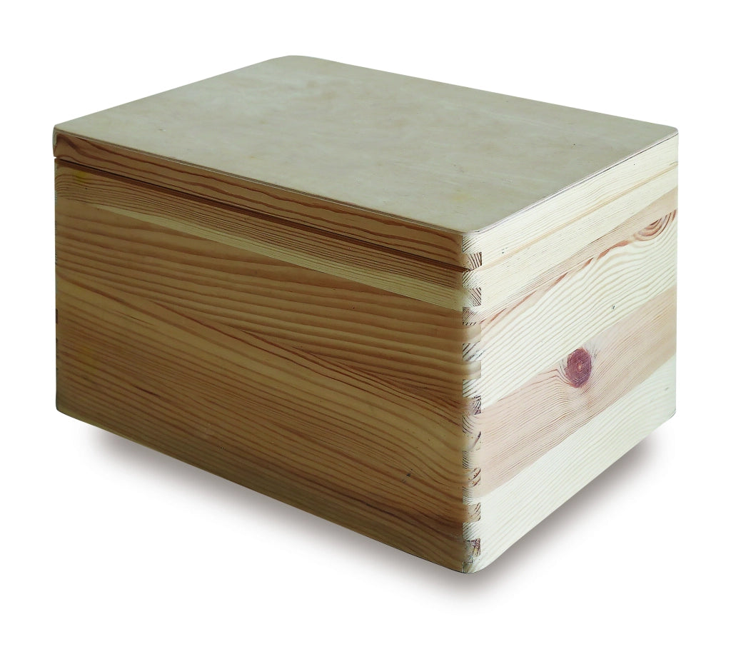 Scatola con Coperchio 40x30x23 cm  in Legno di Pino Naturale