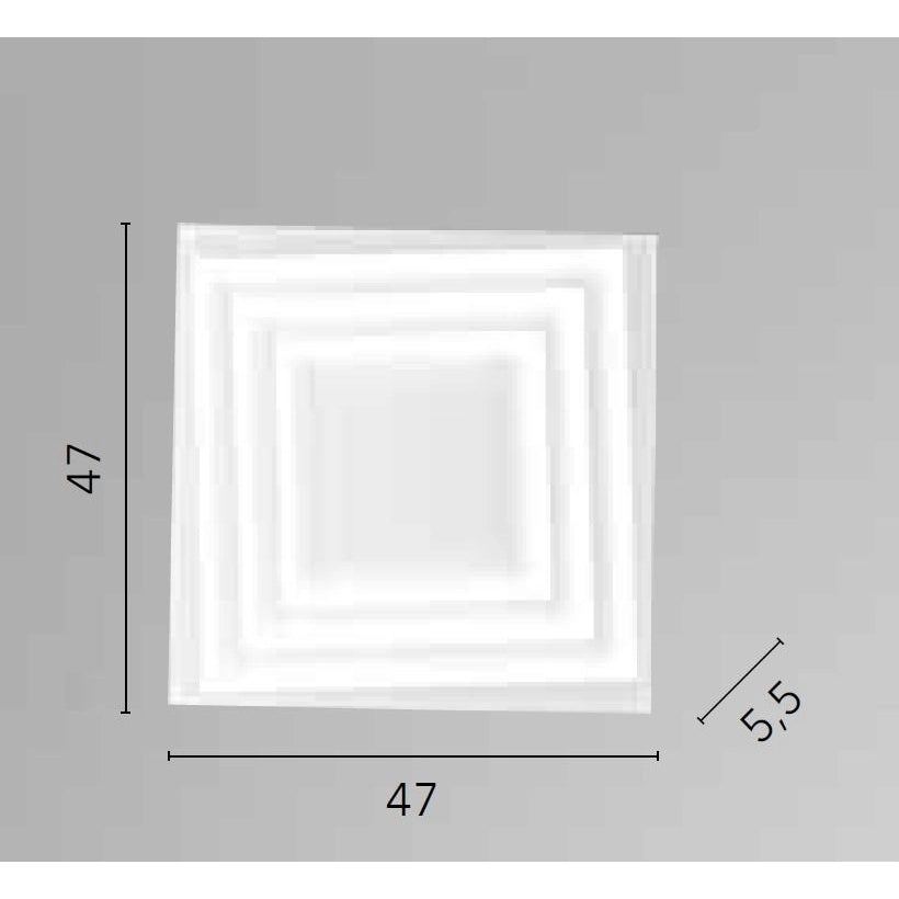 PLAFONIERA LED HYPNOTIC 60W 3-4-6500K 47X47XH5,5C.