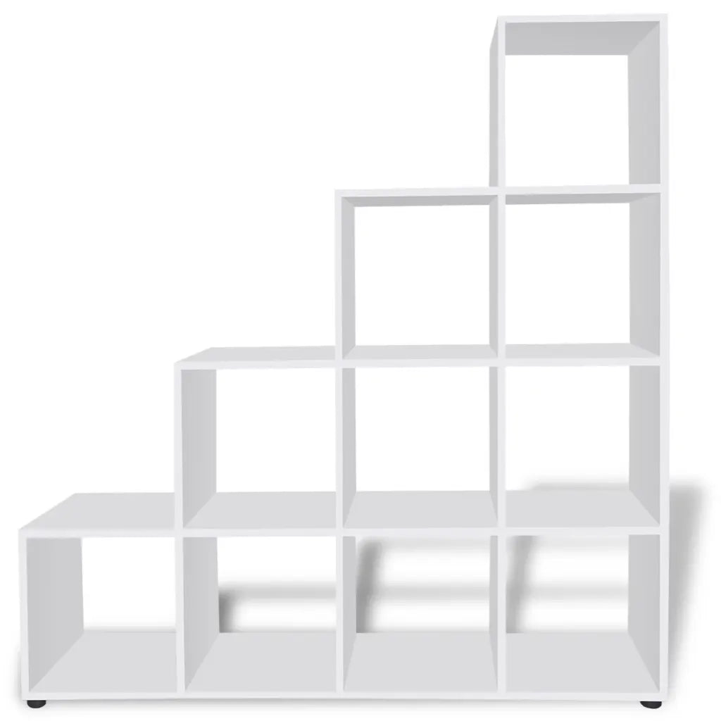 Libreria / Scaffale Espositore a Scala 142 cm Bianco cod mxl 8187