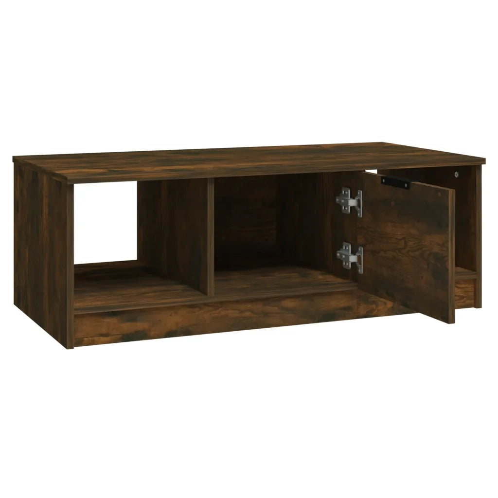 Tavolino da Salotto Rovere Fumo 102x50x36 cm Legno Multistrato 817078