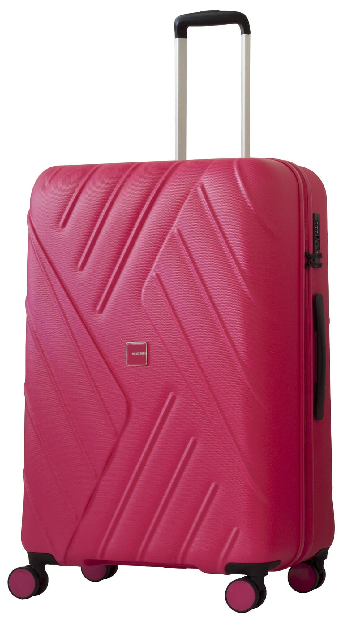 Trolley Valigia Grande Rigida in ABS 4 Ruote TSA Ravizzoni Mojito Fucsia