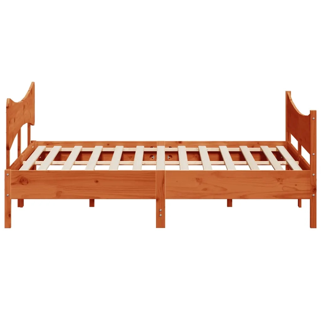 Giroletto senza Materasso Marrone Cera 180x200 cm Legno di Pino 3216374