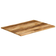 Piano Tavolo Bordi Vivi 90x80x3,8cm Legno Massello Mango Grezzo 370699