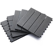 PIASTRELLE DA GIARDINO INCASTRABILI SET DA 11 MATTONELLE  30X30X2.2 CM GRIGIO