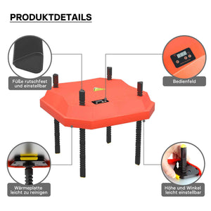 Fudajo Chioccia artificiale 25x25cm 30W Piastra termica per 15-20 pulcini con temperatura regolabile