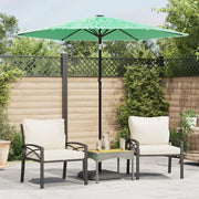Ombrellone Giardino-Ombrello da Balcone con Palo in Acciaio Verde 223x223x213 cm