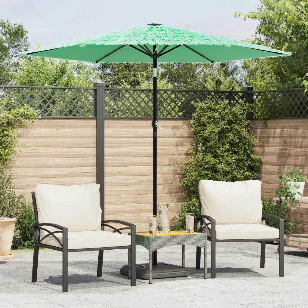 Ombrellone Giardino-Ombrello da Balcone con Palo in Acciaio Verde 223x223x213 cm