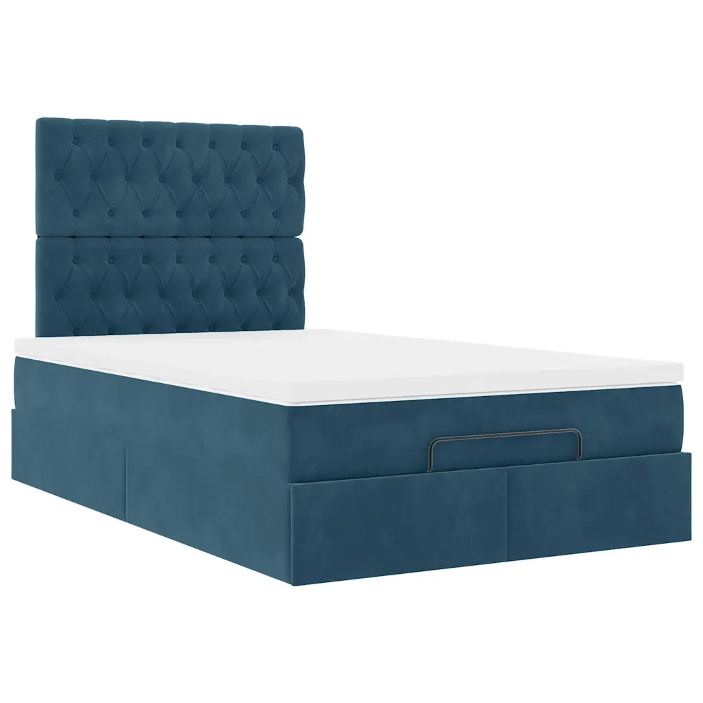 Struttura Letto Pouf con Materassi 120x190 cm Velluto 3313533