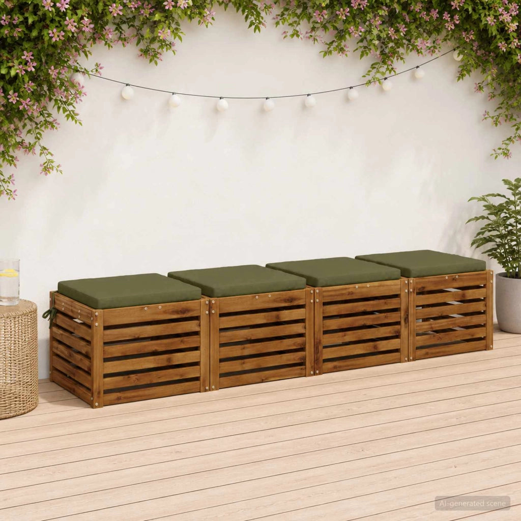 Cuscini per Sedia in 4 Pezzi SOEST 4 pz 100% Poliestere 944527