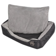Cuccia per Cani con Cuscino Imbottito Taglia XXL Nero 170423