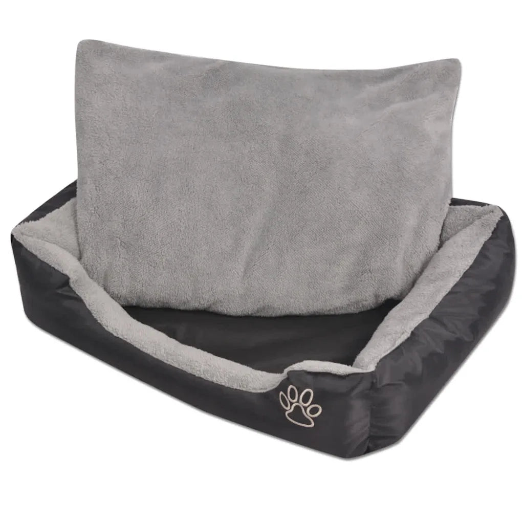 Cuccia per Cani con Cuscino Imbottito Taglia XXL Nero 170423