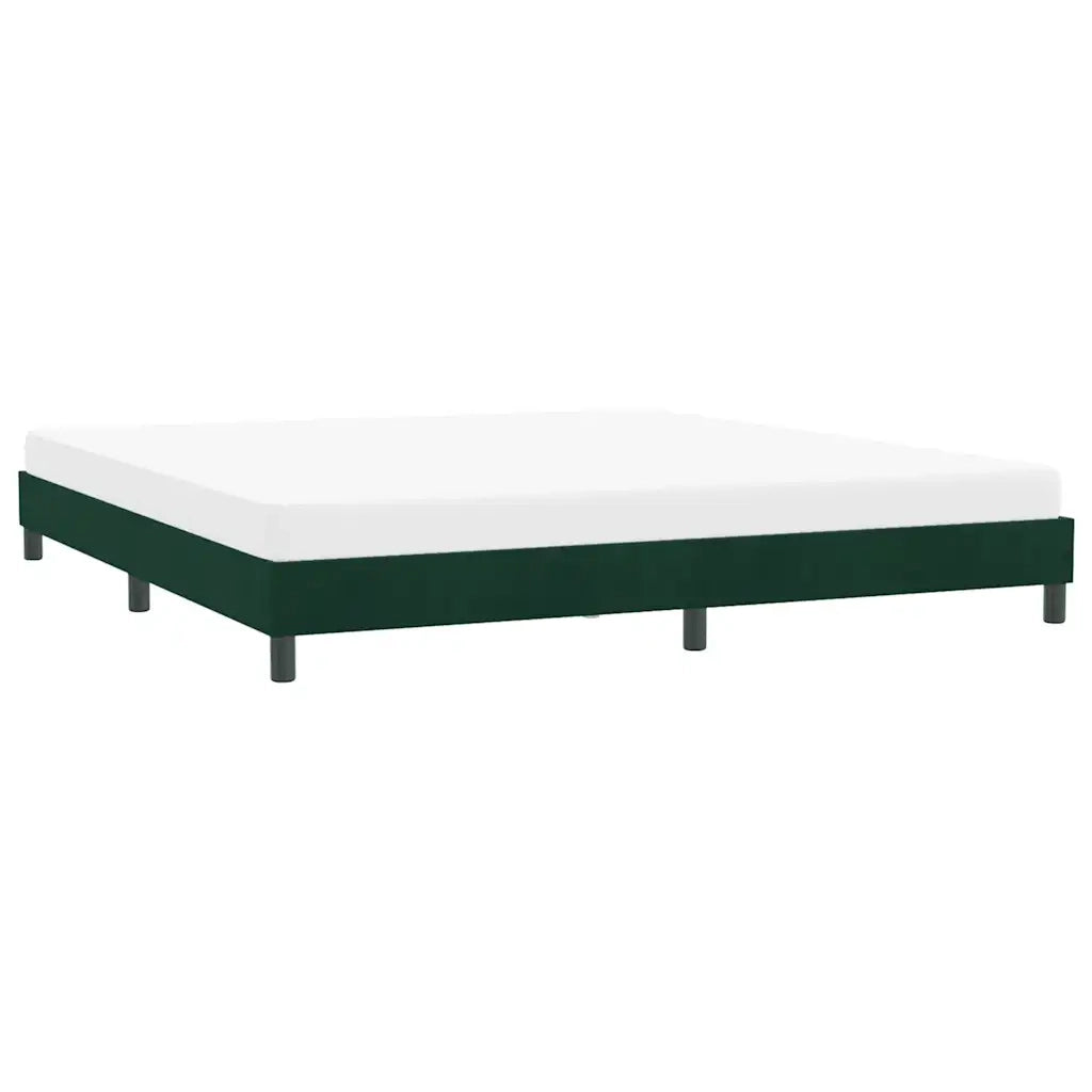 Giroletto senza Materasso Verde Scuro 180x220 cm in Velluto 4101418
