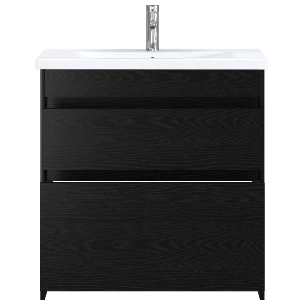 Set di mobili per il bagno Rovere Nero 81 x 40 x 84,5 cm 3404267