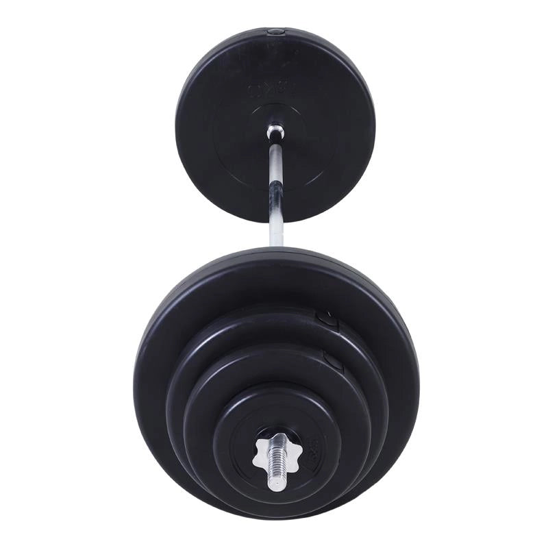 SET BILANCIERE 170 CM IN FERRO ZIGRINATO CON 8 DISCHI PESO REGOLABILE 70 KG