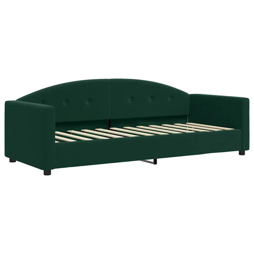 Divano Letto Estraibile Materassi Verde Scuro 80x200 Velluto 3197320