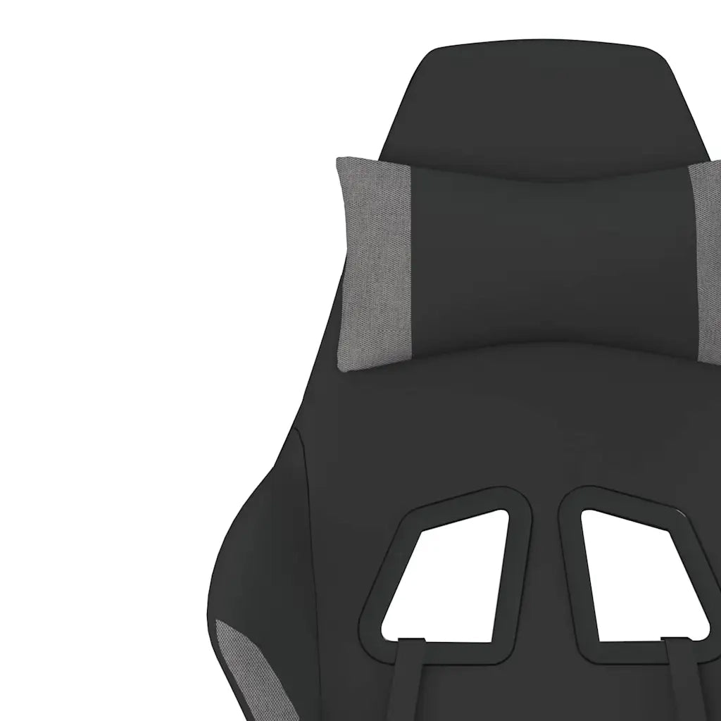 Sedia da Gaming Nero e Grigio Chiaro in Tessuto 345492