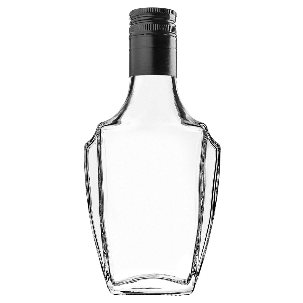 KADAX Bottiglia per tintura in vetro 250ml con tappo lungo nero 10pz.