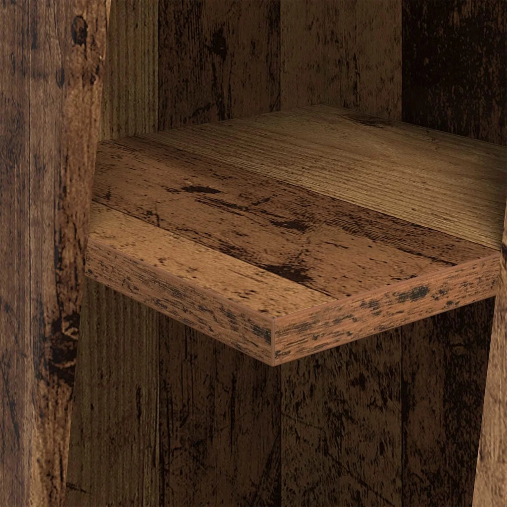 Mobile angolare Legno vecchio 27,5x27x102cm Legno multistrato 889853
