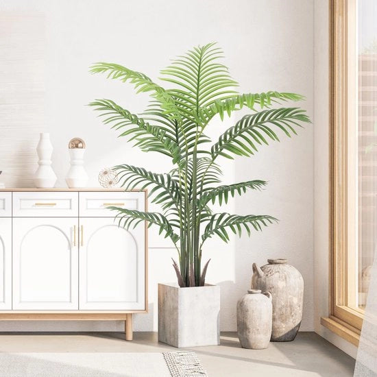 Pianta Artificiale Grande 120cm in Vaso Pianta da Parete Simile alla Pianta da Parete Reale Grande Pianta Finta per Decorazione Camera da Pranzo Balcone Soggiorno Ufficio