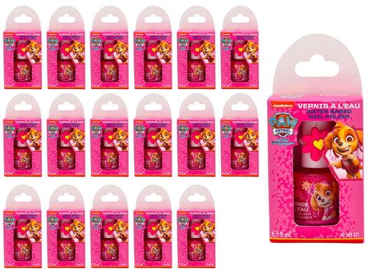 Set 18 Smalti con Anello per Bambini a Base Acqua 9ml Paw Patrol Rosa