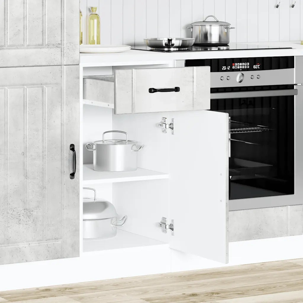 vidaXL Base da Cucina Lucca Grigio Cemento in Legno Multistrato
