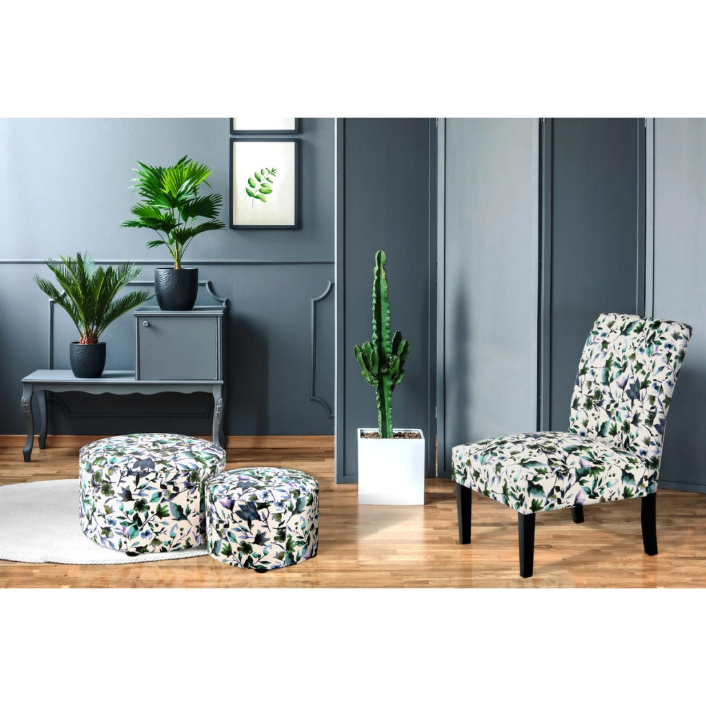 Poltroncina Indira 100 Forest con motivo a foglie