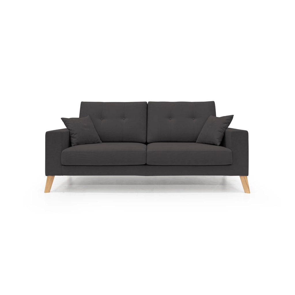 Danish Divano moderno in tessuto morbido impermeabile T02 186 cm nero