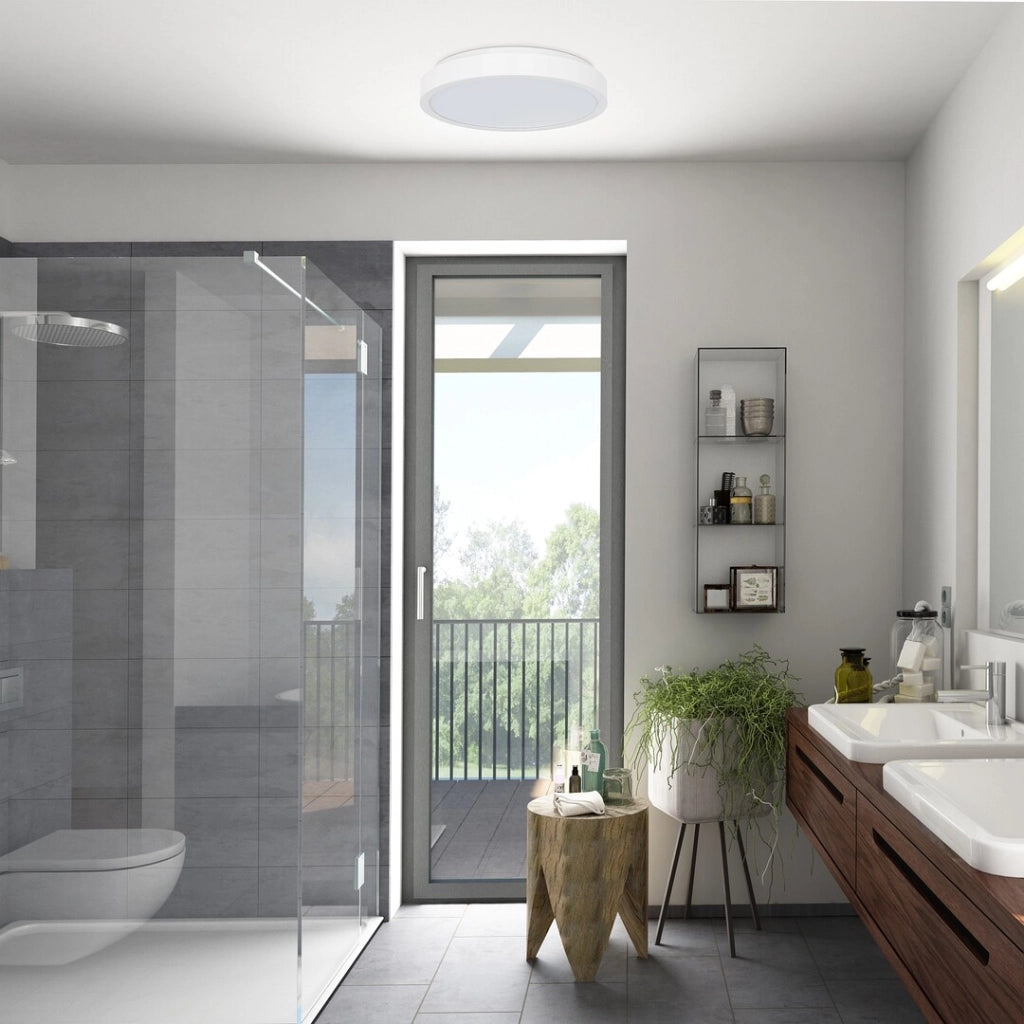 Plafoniera bagno tonda Ø42 bianca IP44 LED 48W Samira Rabalux