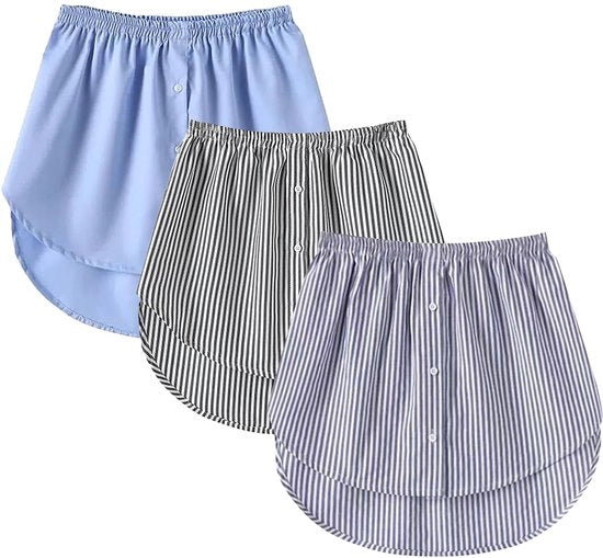 Estensione di camicia per donne - Raccordo bluse - Mini gonna - Estensione - Cotone - Si restringe facilmente