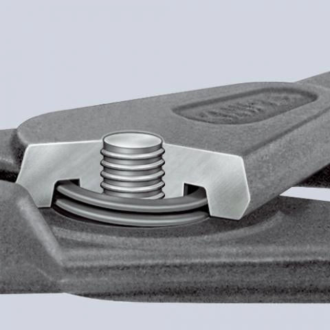 PINZA DI PRECISIONE 210MM PER ANELLI DI SICUREZZA ESTERNI SU ALBERI – PUNTE PIEGATE KNIPEX 4921A31