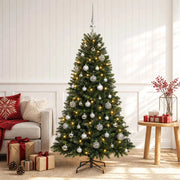 Albero di Natale Artificiale con Palline 150 cm 150 LED 3465980