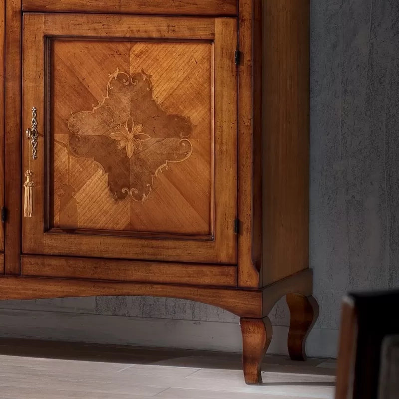 Credenza classica 3 porte 2 cassetti legno bassano 165x49x113 - Mobili 2G