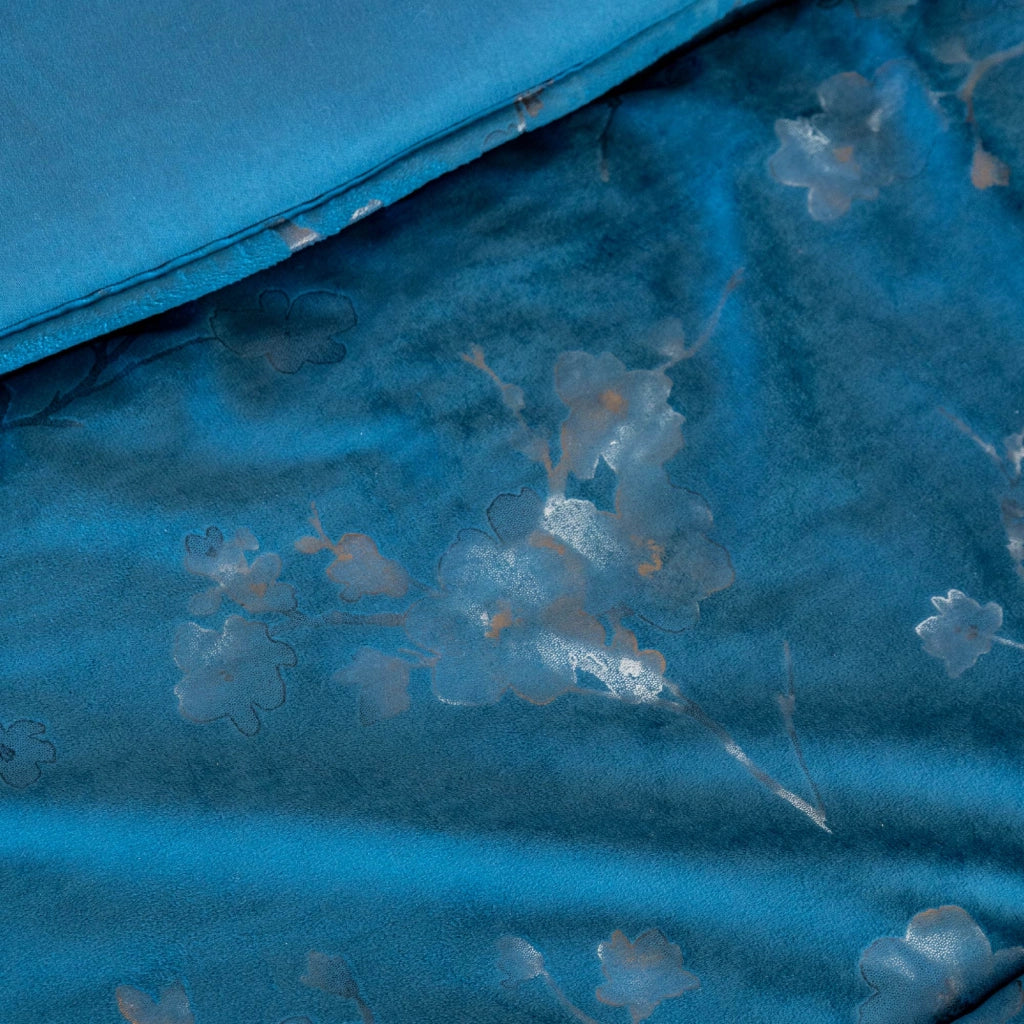 Trapunta Invernale Matrimoniale in Velluto con Stampa Digitale – Piumone Due Piazze Elegante e Morbido 500gr – Piumino Caldo Made in Italy per Inverno Fiorepescoottanio - Matrimoniale