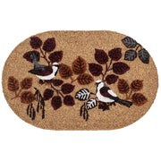 Zerbino Fibra di cocco naturale Retro in PVC Antiscivolo 40 x 60 cm Motivo a uccelli Decorazione moderna per interni ed esterni