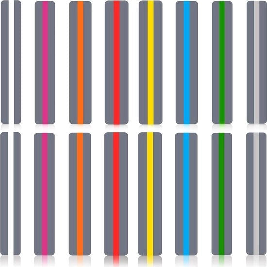 Set di linee guida per la lettura guidata, 19 cm - Linee guida per dislessia - Cartelli per dislessia - Etichette per dislessia per bambini, insegnanti, persone con dislessia
