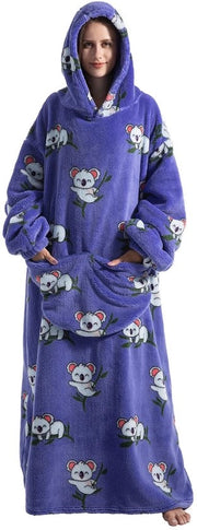 Pantaloni a manica lunga extra larghi oversized in fleece, morbidi e giganti, isolati termicamente, comodi e portatili