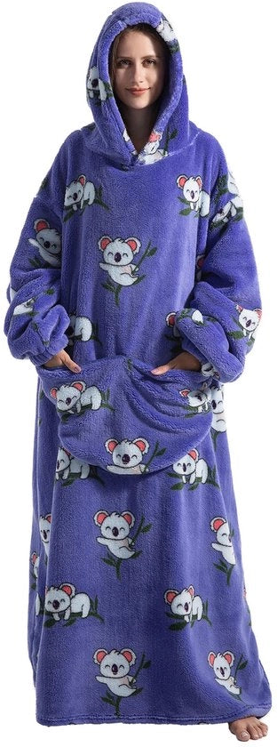 Pantaloni a manica lunga extra larghi oversized in fleece, morbidi e giganti, isolati termicamente, comodi e portatili