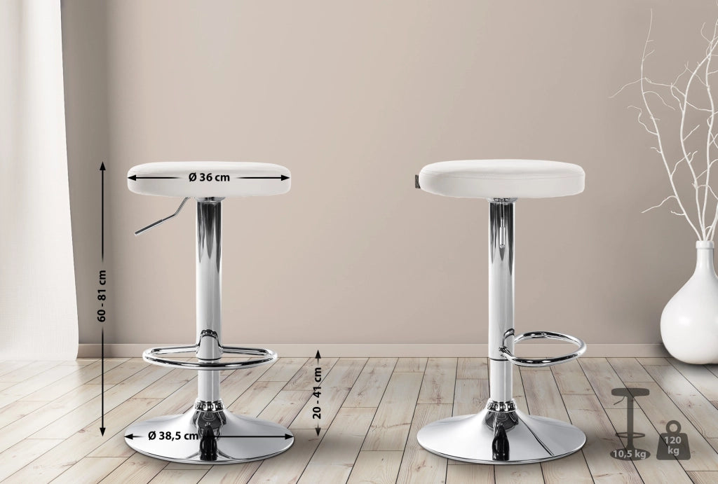 Barhocker Ponte Kunstleder chrom