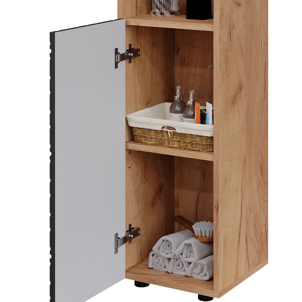 Vicco Mobile midi Antracite con struttura a nido d'ape 30 x 95 cm