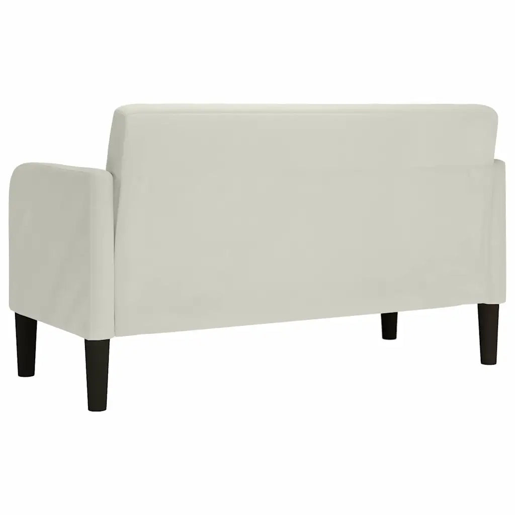 Divano | Divano da soggiorno | Sofa Divanetto Crema 109 cm in Velluto