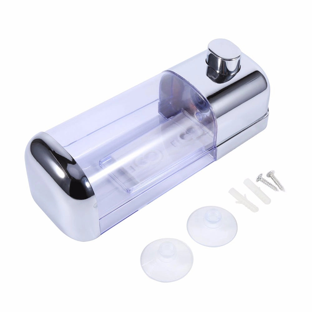 Trade Shop - Dispenser Erogatore Per Sapone Liquido 500 Ml Muro Dosatore A Parete Bagno -