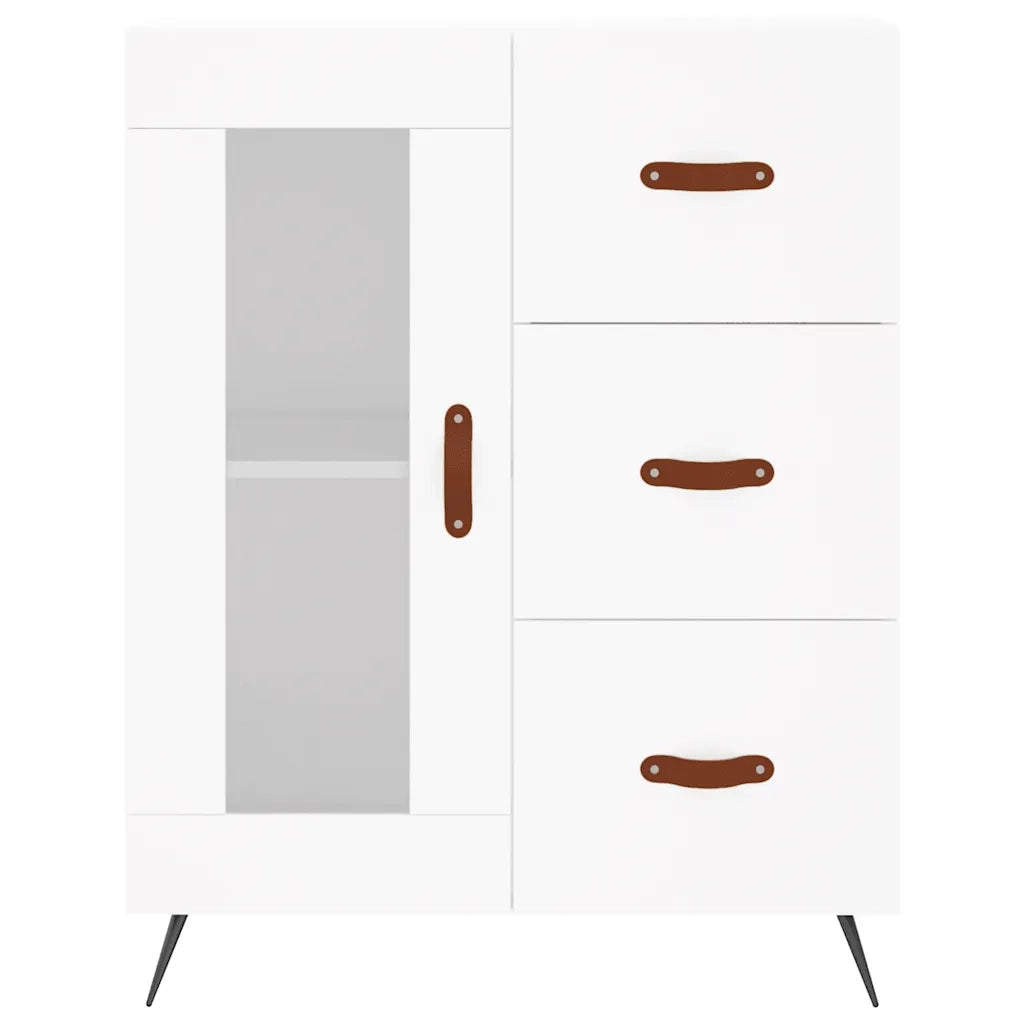 Credenza-Buffet-Armadio da cucina Bianca 69,5x34x90 cm in Legno Multistrato 837007