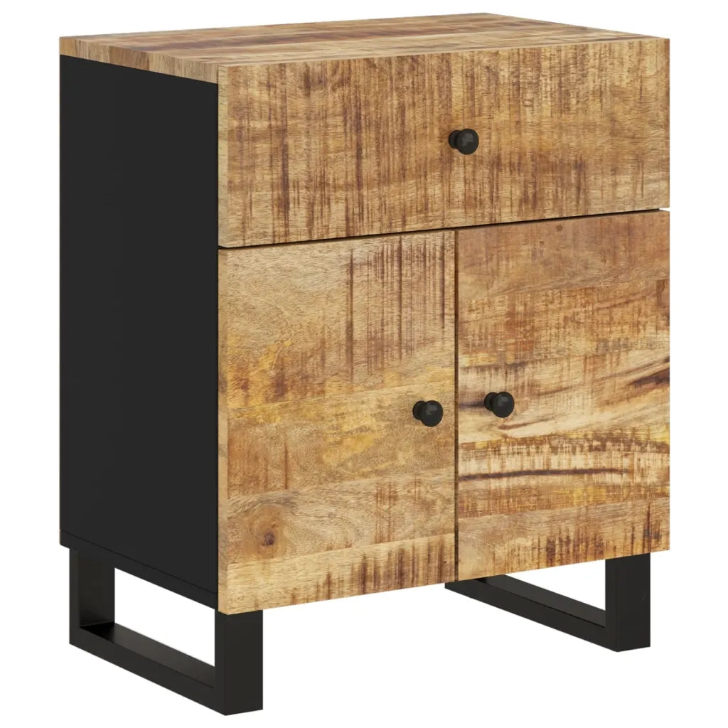 Comodino 50x33x60cm Legno Massello di Mango e Legno Multistrato cod mxl 30287