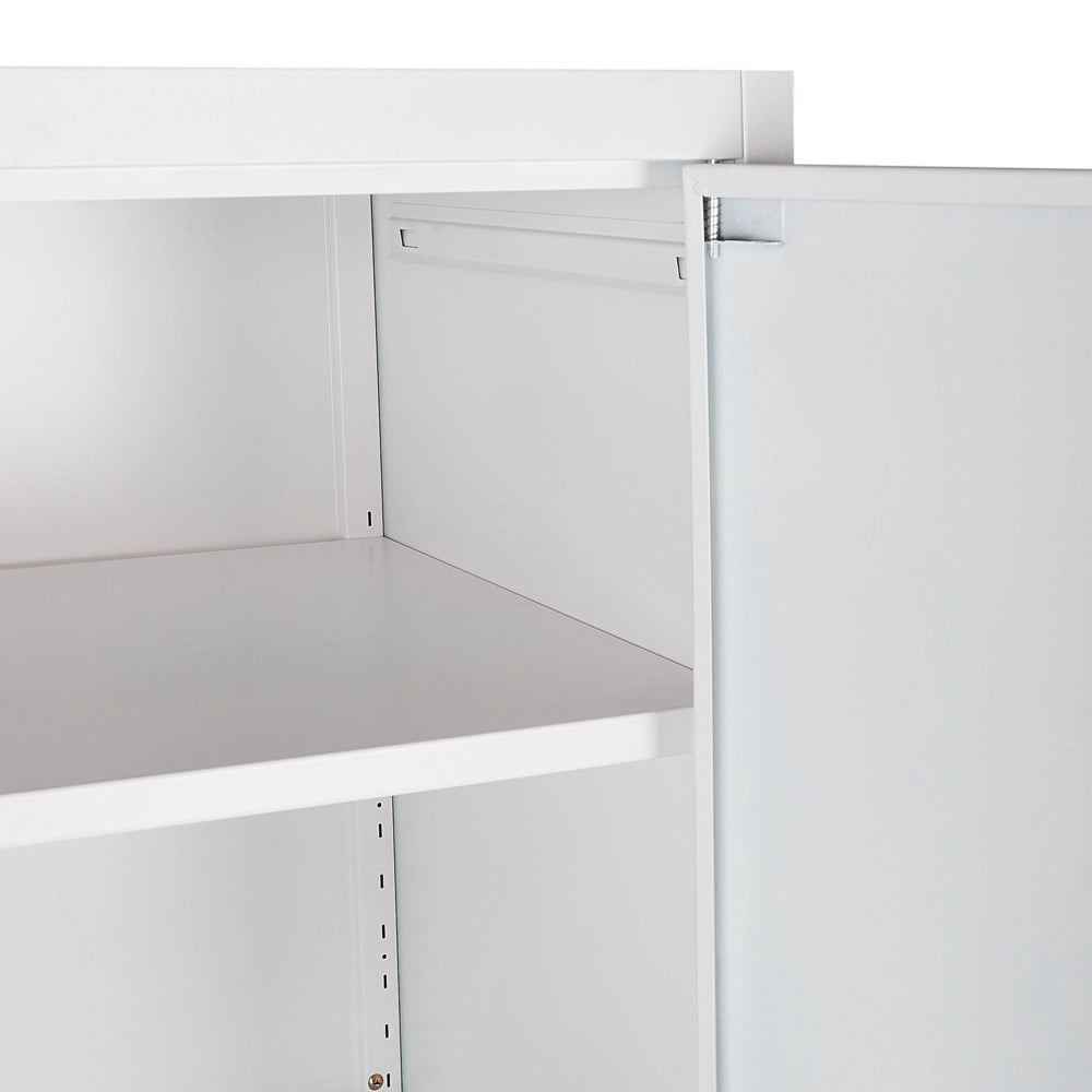 Armadietto in acciaio bianco per l'ufficio domestico a 2 ante in acciaio bianco Design stile Industriale