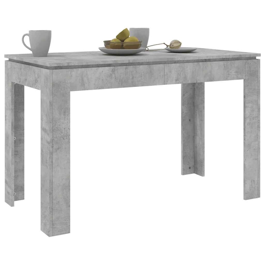 Tavolo da Pranzo Grigio Cemento 120x60x76 cm Legno Multistrato 800760